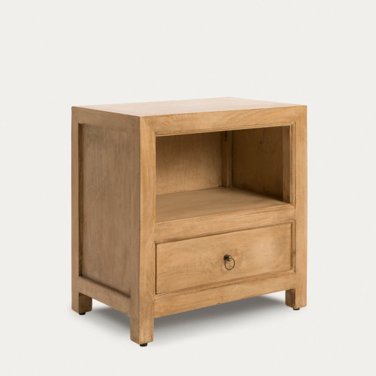 kenay home Mesita de noche natural 1 cajón 55 Ofertas