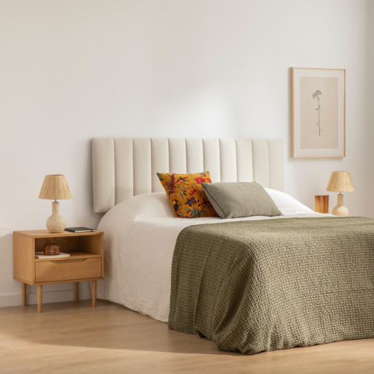kenay home Cabecero tapizado 150/160 beige Rebajas de fábrica