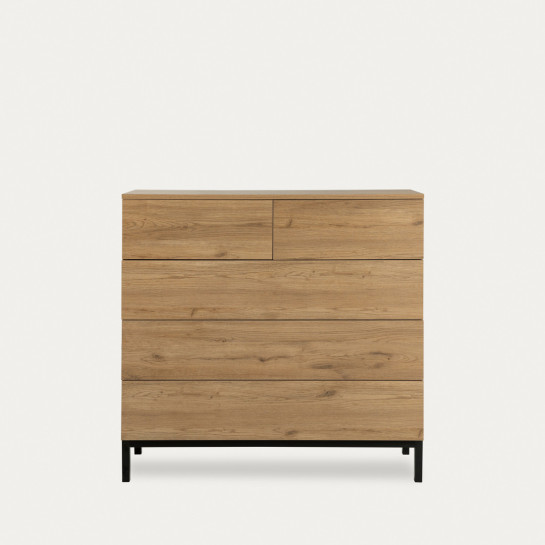 kenay home Cómoda natural 5 cajones Ventas relámpago