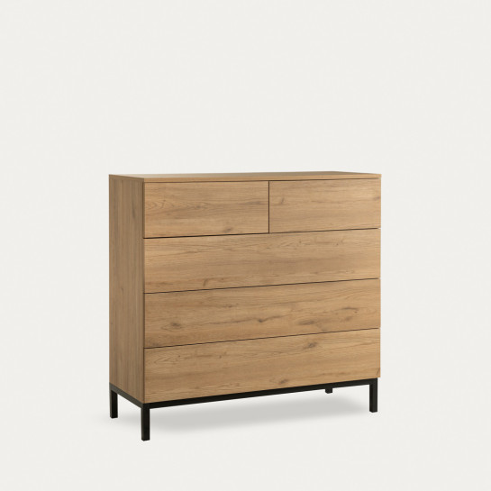 kenay home Cómoda natural 5 cajones Ventas relámpago