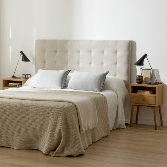 kenay home Cabecero tapizado 150/160 beige Liquidación