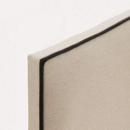 kenay home Cabecero tapizado 180 beige ribete negro Oferta especial de fábrica
