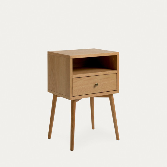 kenay home Mesita de noche roble 1 cajón Promoción trimestral