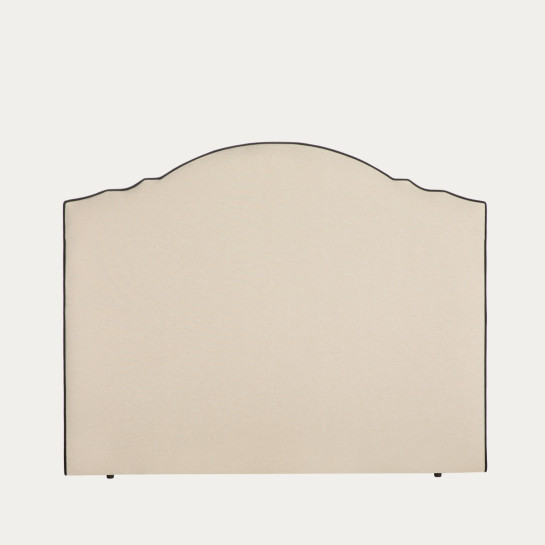 kenay home Cabecero tapizado 150/160 beige ribete negro Superdescuento