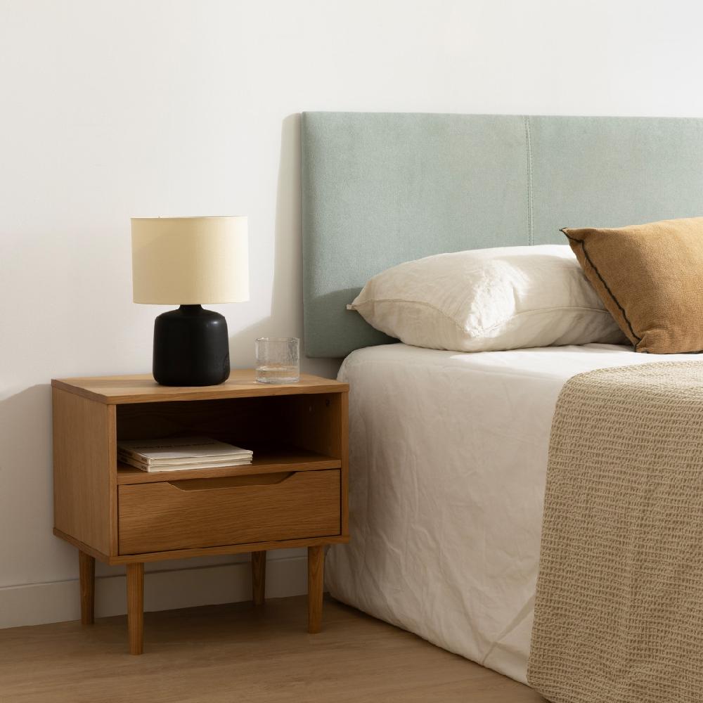 kenay home Mesita de noche roble 1 cajón Precios de Black Friday