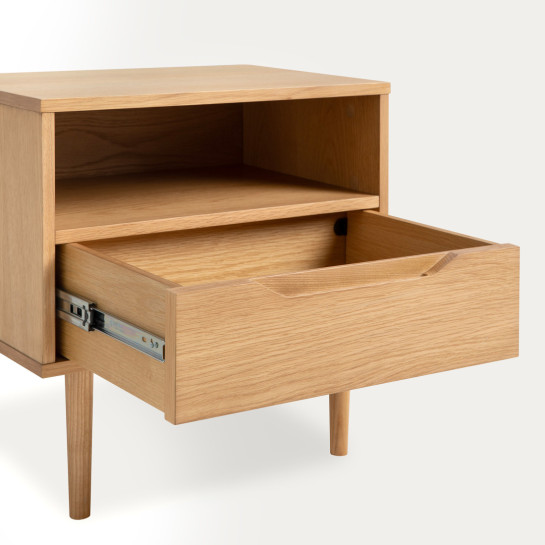 kenay home Mesita de noche roble 1 cajón Precios de Black Friday
