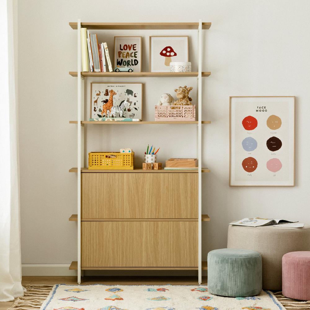 kenay home Estantería alta blanca infantil Última moda