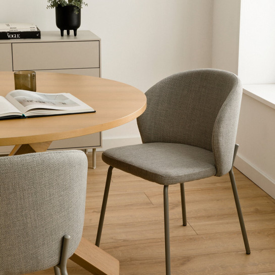 kenay home Silla tapizada gris Liquidación