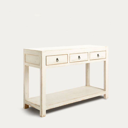 kenay home Consola blanca 3 cajones Envío gratis