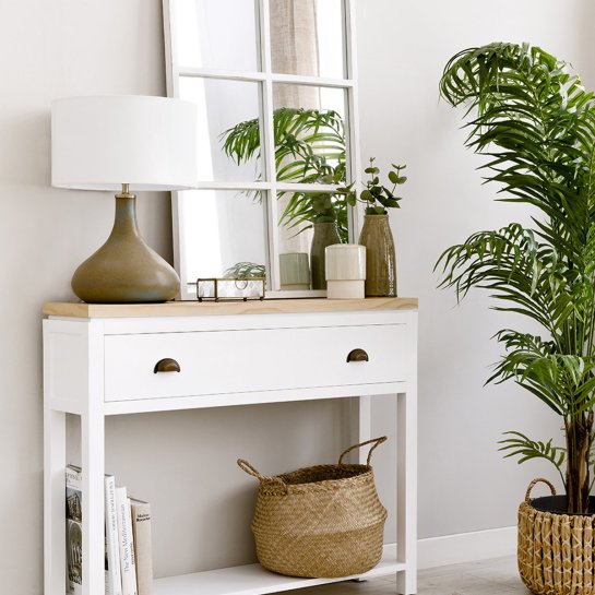 kenay home Consola blanca 1 cajón COMPRAR AHORA