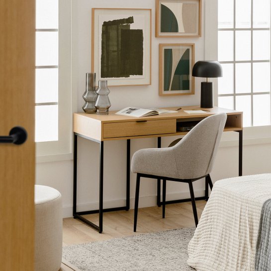 kenay home Escritorio negro 120 Precio de fábrica