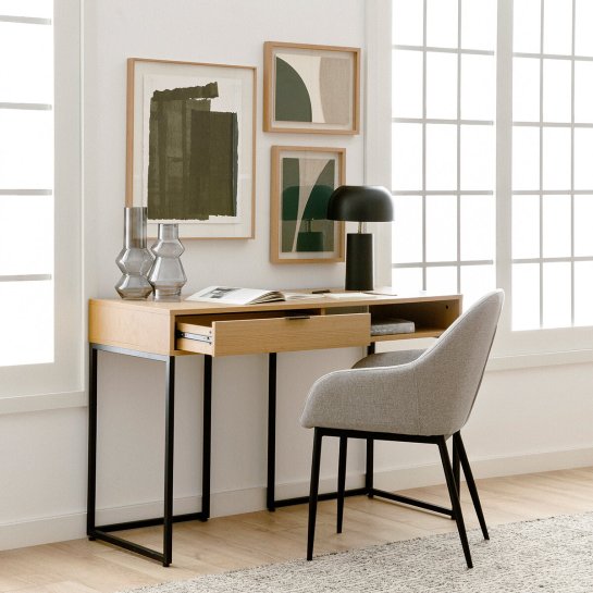 kenay home Escritorio negro 120 Precio de fábrica