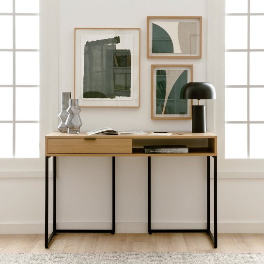 kenay home Escritorio negro 120 Precio de fábrica