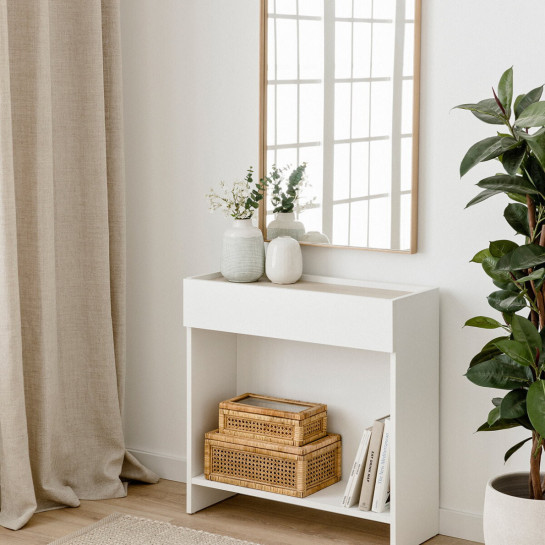 kenay home Consola blanca 1 cajón Superdescuento