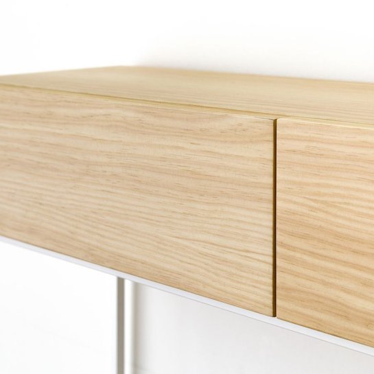 kenay home Consola blanca/natural 2 cajones Envío internacional gratuito