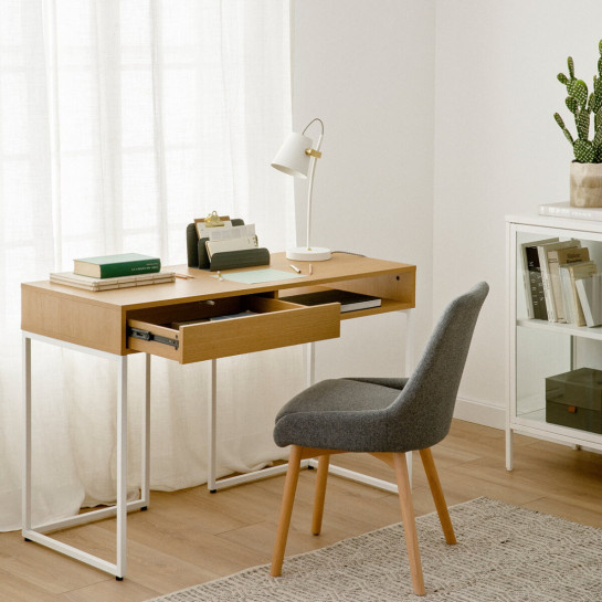 kenay home Escritorio blanco 120 Tienda de fábrica