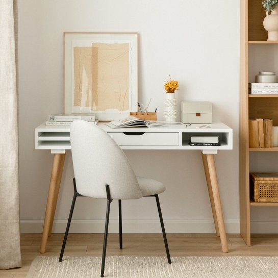 kenay home Escritorio blanco fresno Descuentos del mes