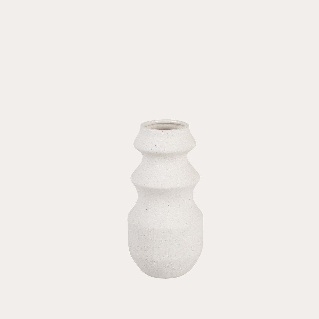 kenay home Jarrón cerámica blanco grande