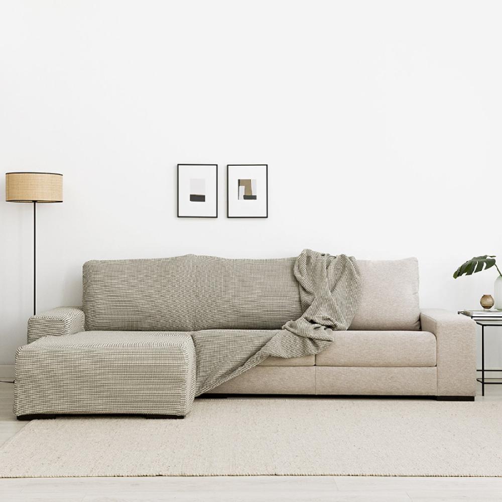 kenay home Funda sofá chaise izquierda brazo corto gris claro
