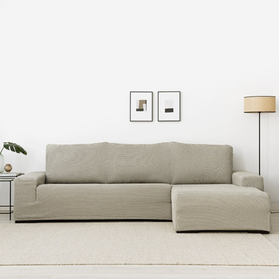 kenay home Funda sofá chaise derecha brazo corto dual gris Grandes ahorros