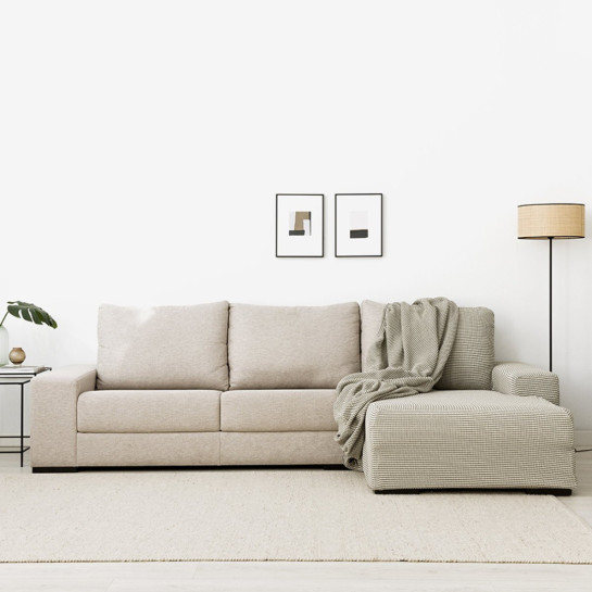kenay home Funda sofá chaise derecha brazo corto dual gris Grandes ahorros