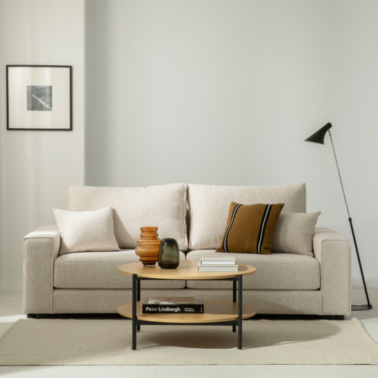 kenay home Sofá 3 plazas tapizado beige Devoluciones gratuitas