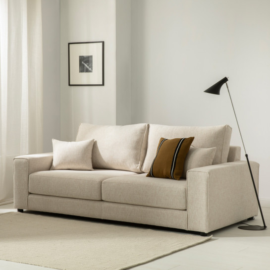 kenay home Sofá 3 plazas tapizado beige Devoluciones gratuitas