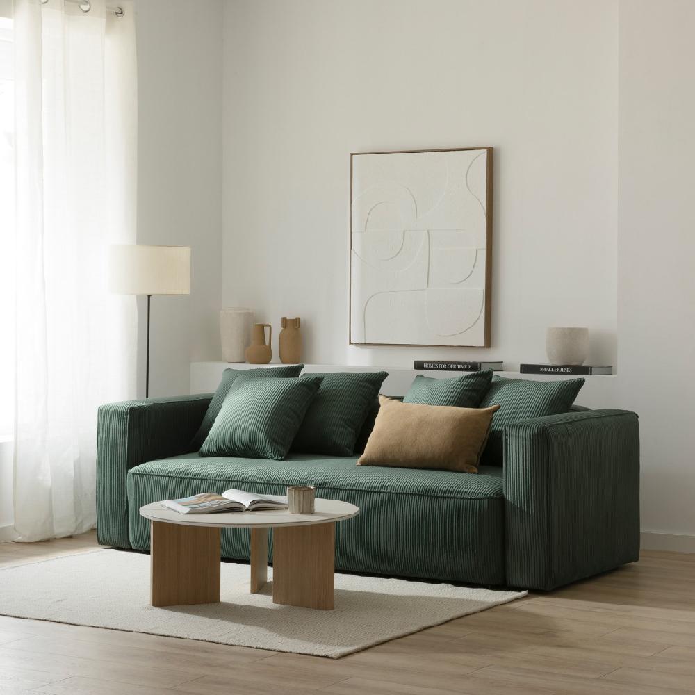 kenay home Sofá cama pana verde
