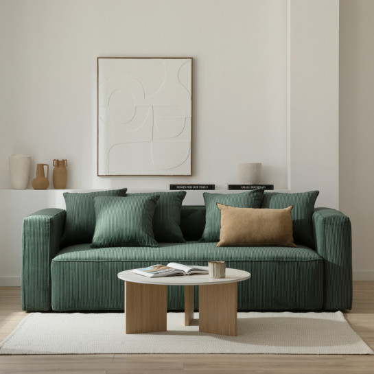 kenay home Sofá cama pana verde Outlet