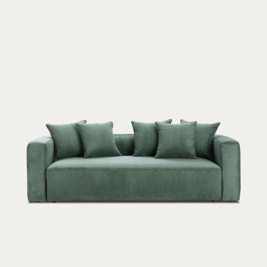 kenay home Sofá cama pana verde Outlet
