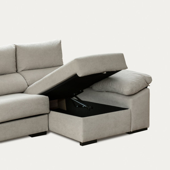 kenay home Sofá con arcón chaise derecha perla Gran oferta