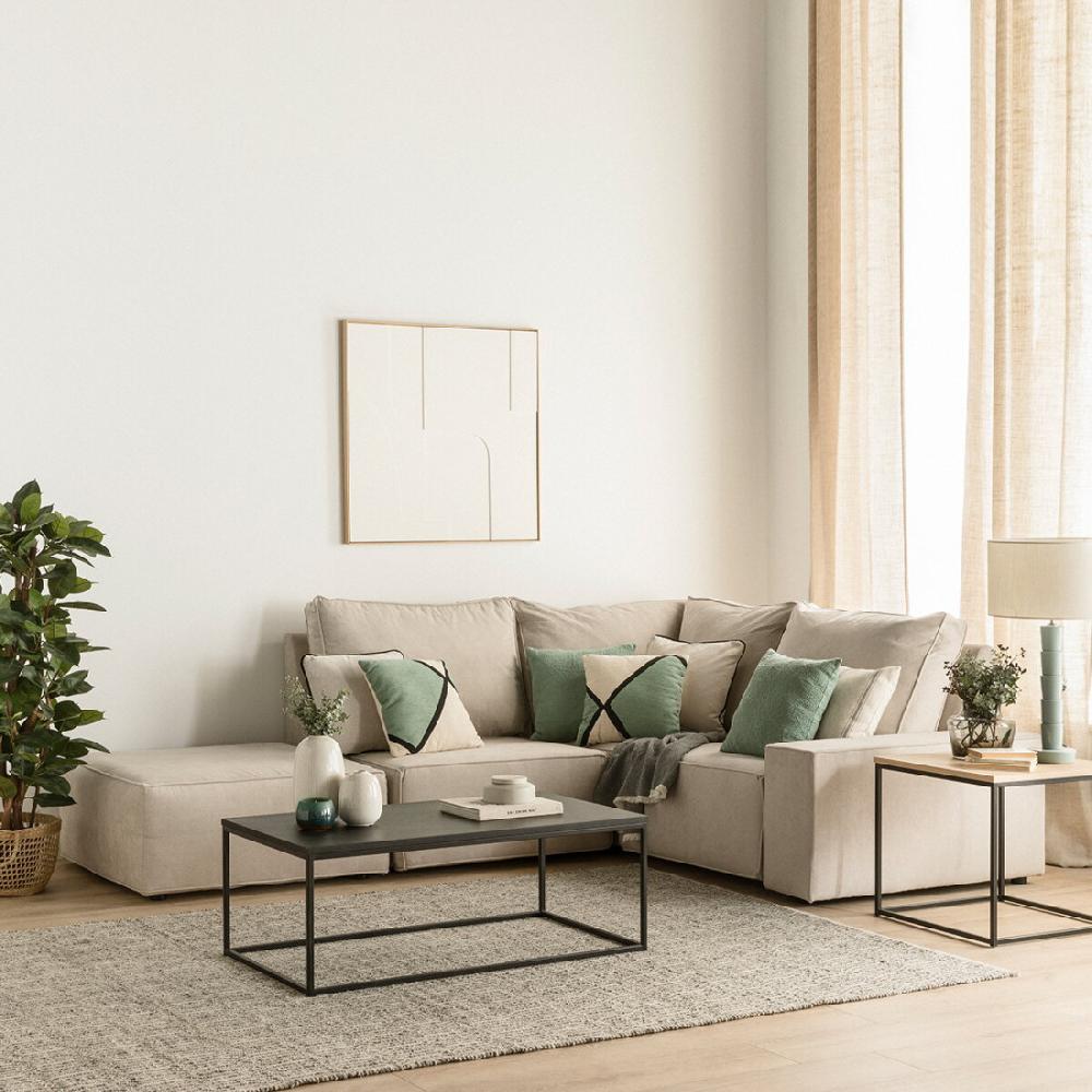 kenay home Sofá rinconera 3 5 plazas + puf personalizable Ventas relámpago