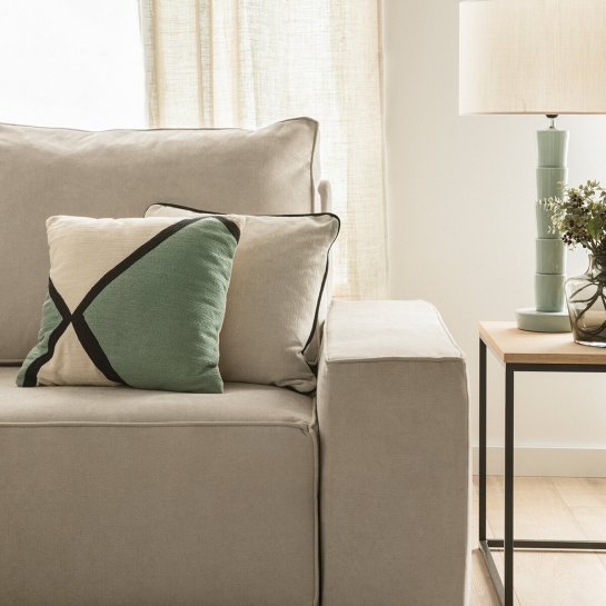 kenay home Sofá rinconera 3 5 plazas + puf personalizable Ventas relámpago