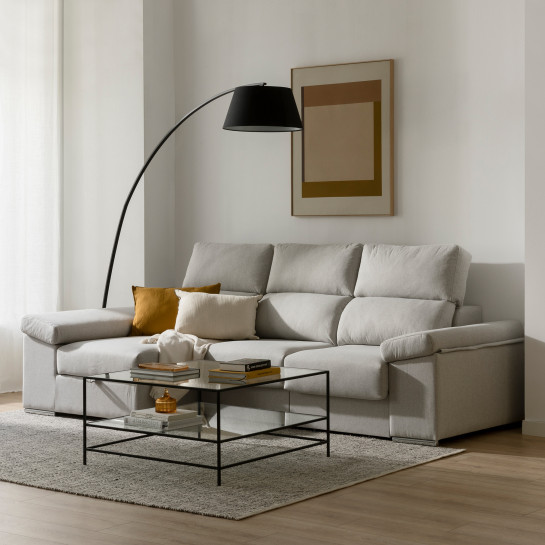 kenay home Sofá gris chaise izquierda Últimos 2 días