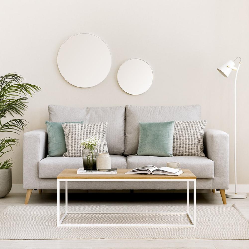 kenay home Sofá 3 plazas gris