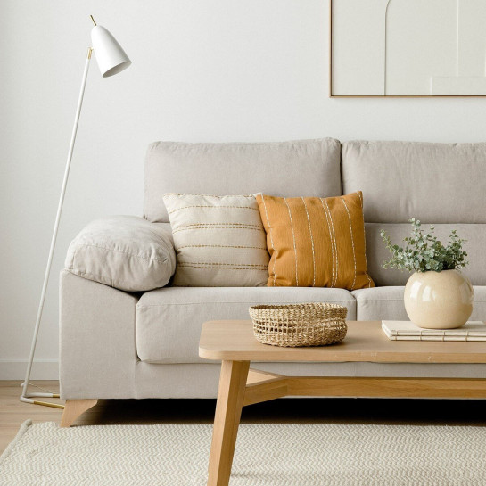 kenay home Sofá con arcón chaise derecha perla Liquidación