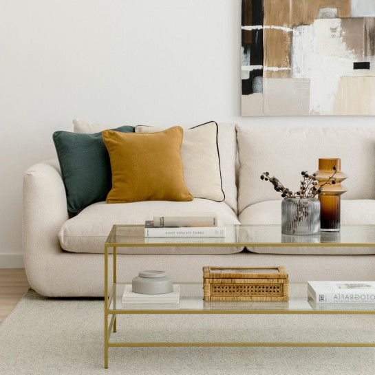 kenay home Sofá beige chaise derecha Envío internacional gratuito