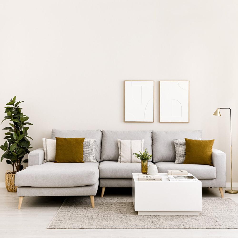 kenay home Sofá chaise izquierda gris claro En oferta