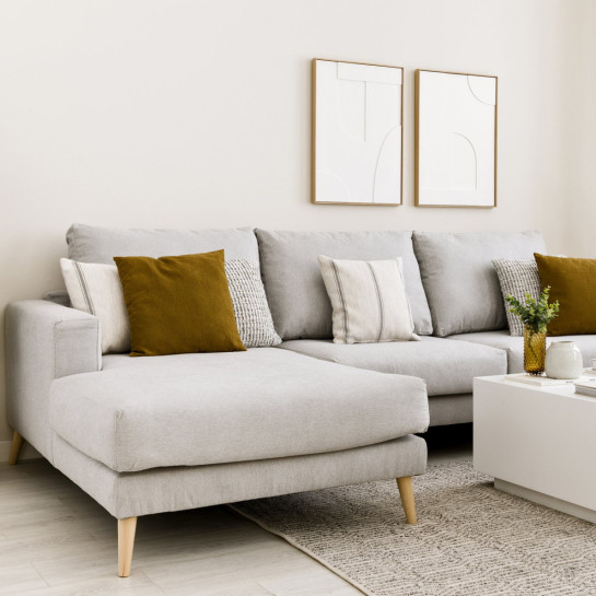 kenay home Sofá chaise izquierda gris claro En oferta