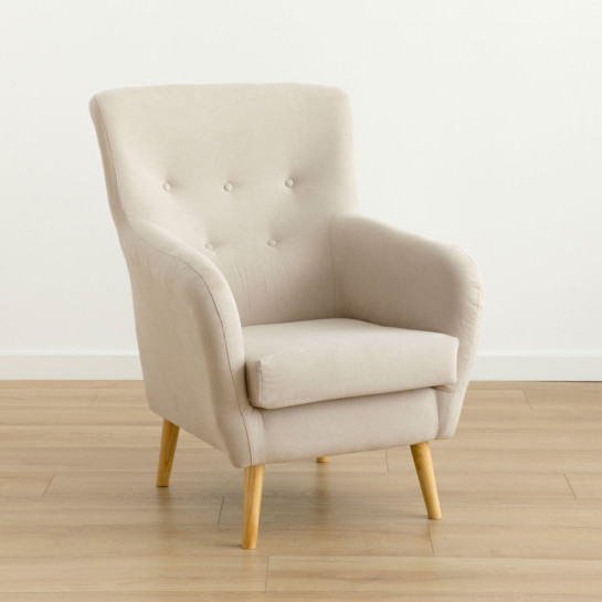 kenay home Butaca tapizada beige En línea