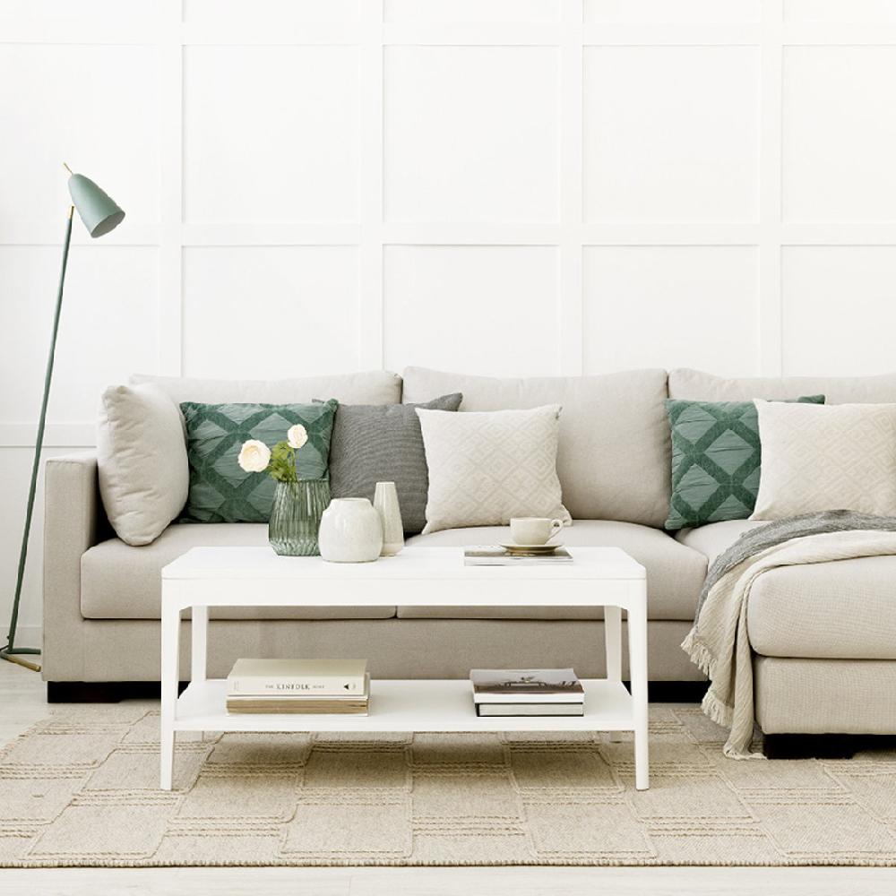 kenay home Mesa de centro elevable blanca 100