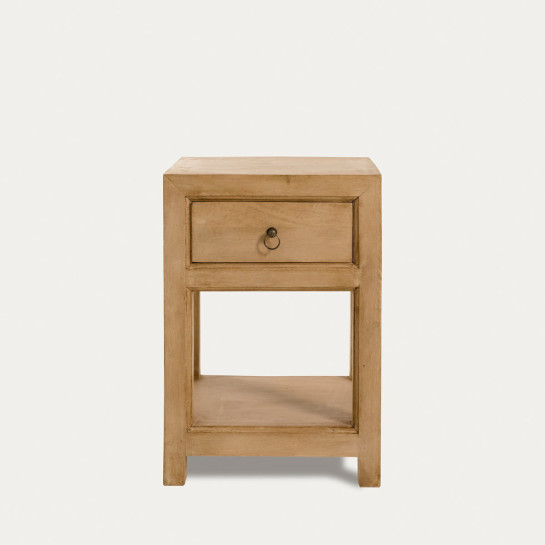 kenay home Pack 2 mesitas de noche estrecha natural 1 cajón Última moda