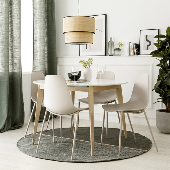 kenay home Pack 4 sillas polipropileno beige 2025
