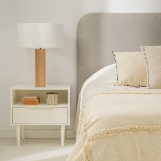 kenay home Pack 2 mesitas de noche blanca 1 cajón Tienda