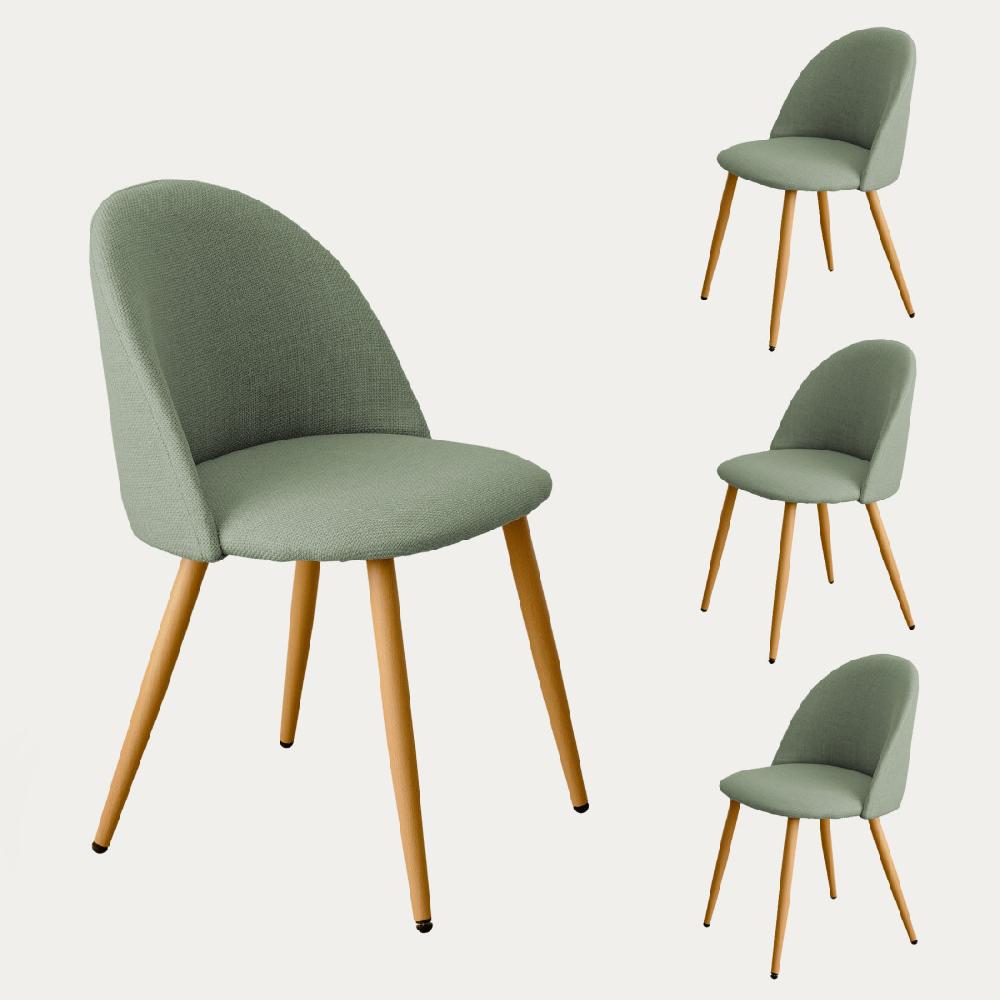 kenay home Pack 4 sillas tapizadas menta Mejor oferta