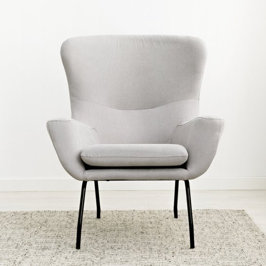 kenay home Butaca tapizada gris Rebajas top