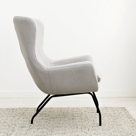 kenay home Butaca tapizada gris Rebajas top