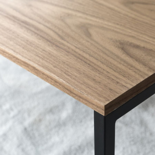 kenay home Mesa de centro cuadrada negra y nogal 90 COMPRAR AHORA