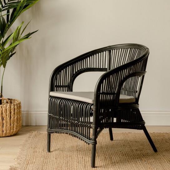 kenay home Sillón ratán negro Últimos 2 días