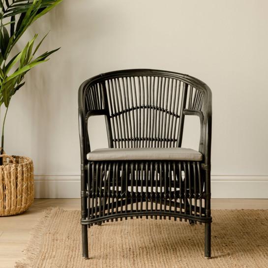 kenay home Sillón ratán negro Últimos 2 días
